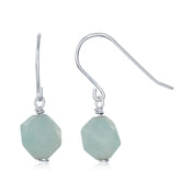 Sterling Silver "Amazonite" 8MM Rock Earrings